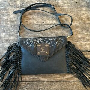 New Montana West purse with authentic Louis Vuitton patch
